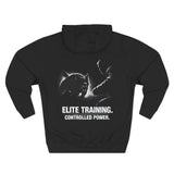 Elite Training Hoodie — 'Forged in Discipline' Motivational Gym Pullover