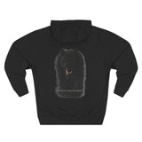 Black Wolf Portrait Hoodie — 'Someone I Choose Who' Graphic Fleece Hoodie