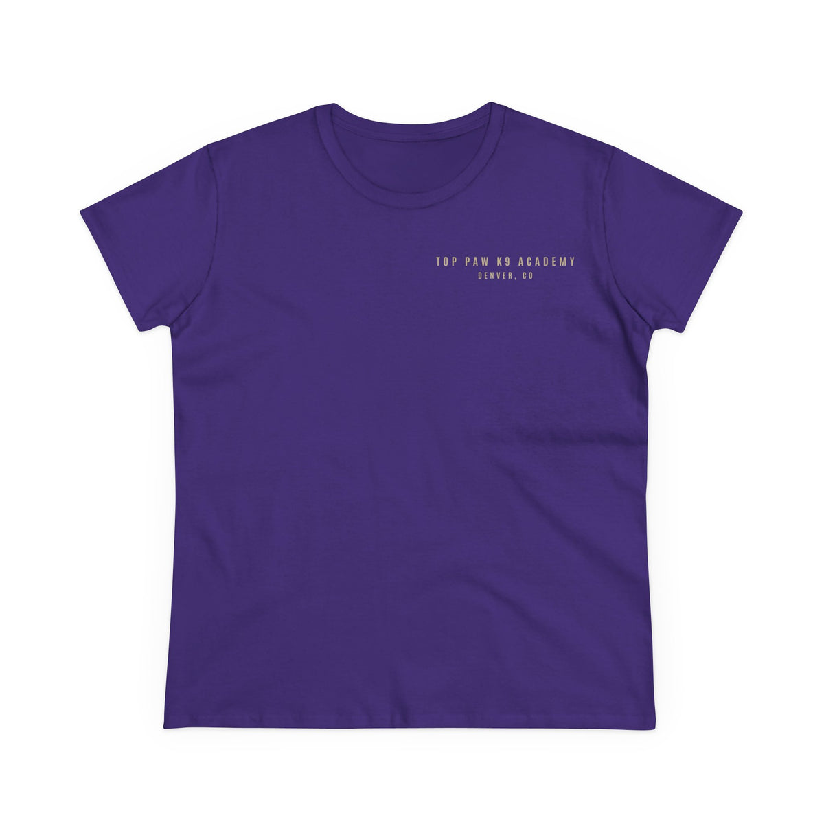 Women's Tee — Woman Walking Dog Silhouette Sunset Graphic