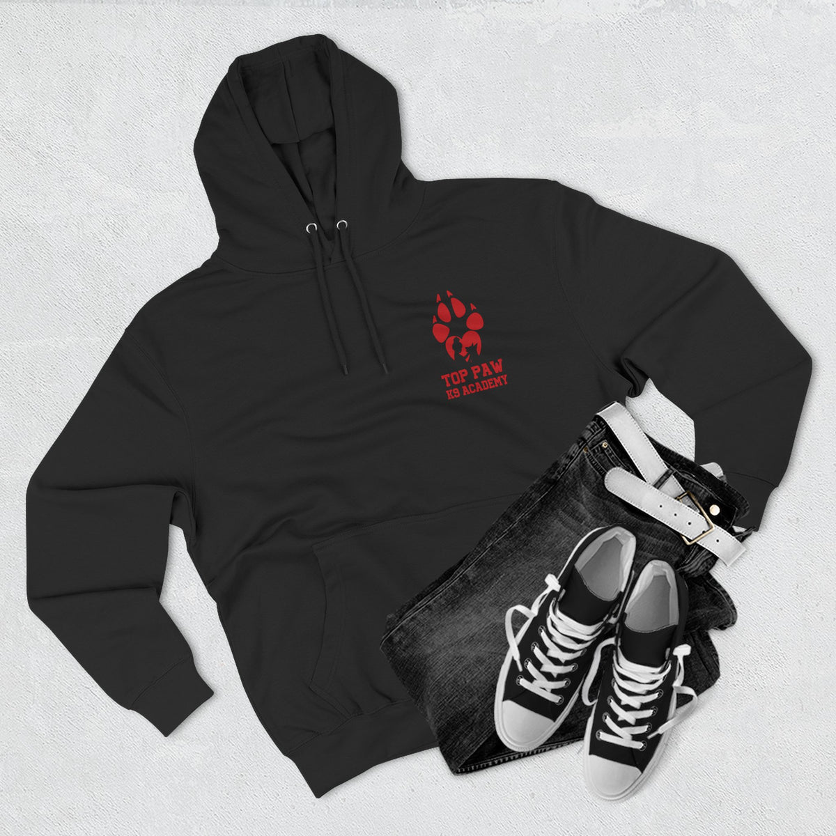 I Don't Care If Your Dog Is Friendly Hoodie — Top Paw K9 Denver Co. Paw Print Sweatshirt