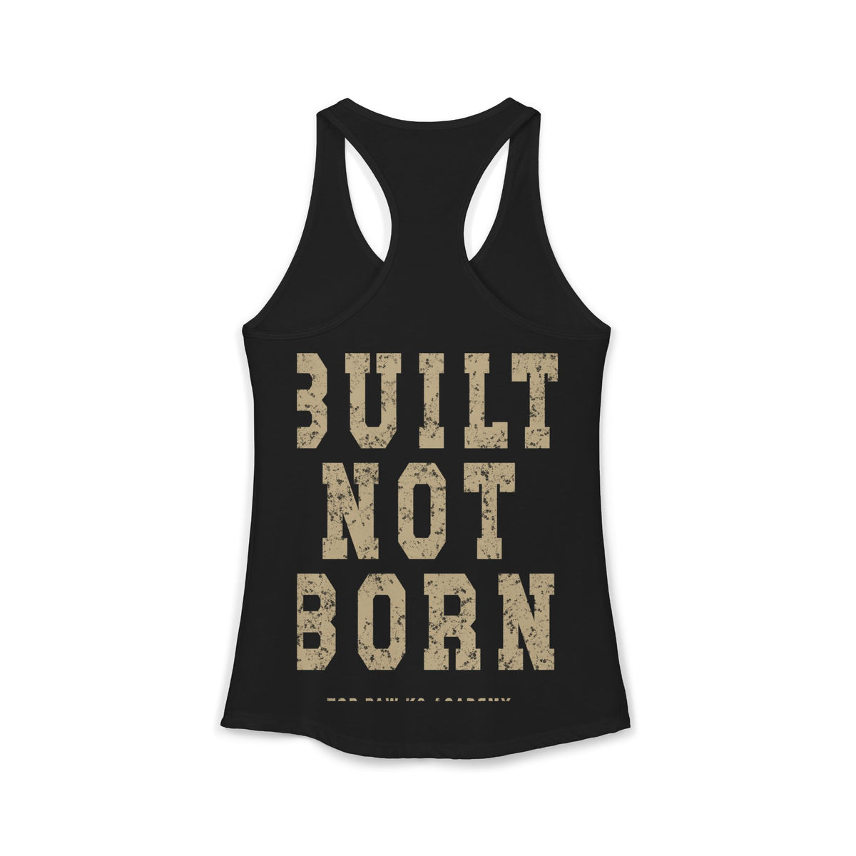 Reckoning — Built Not Born Women's Racerback Tank