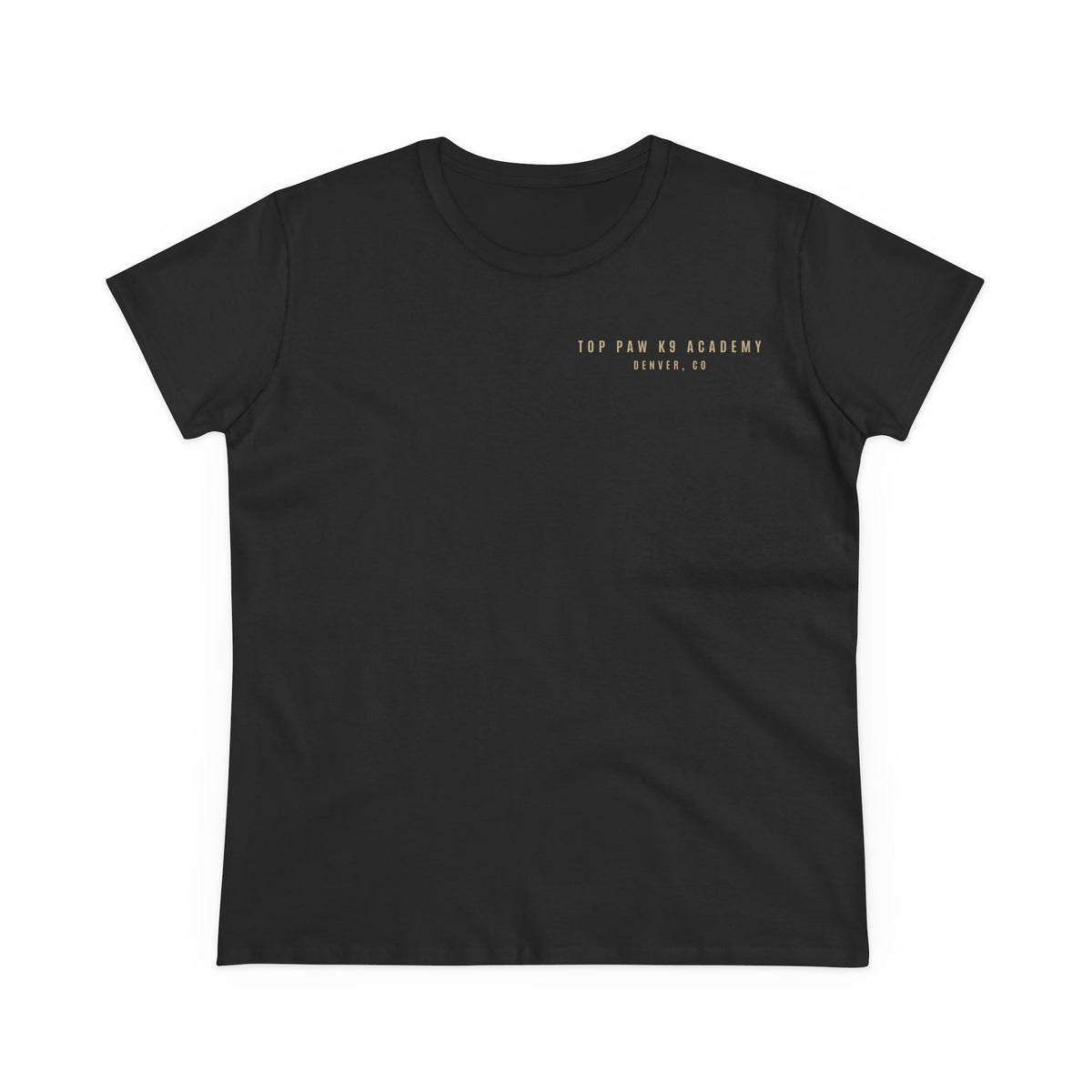 Copy of Women's Tee — Woman Walking Dog Silhouette Sunset Graphic