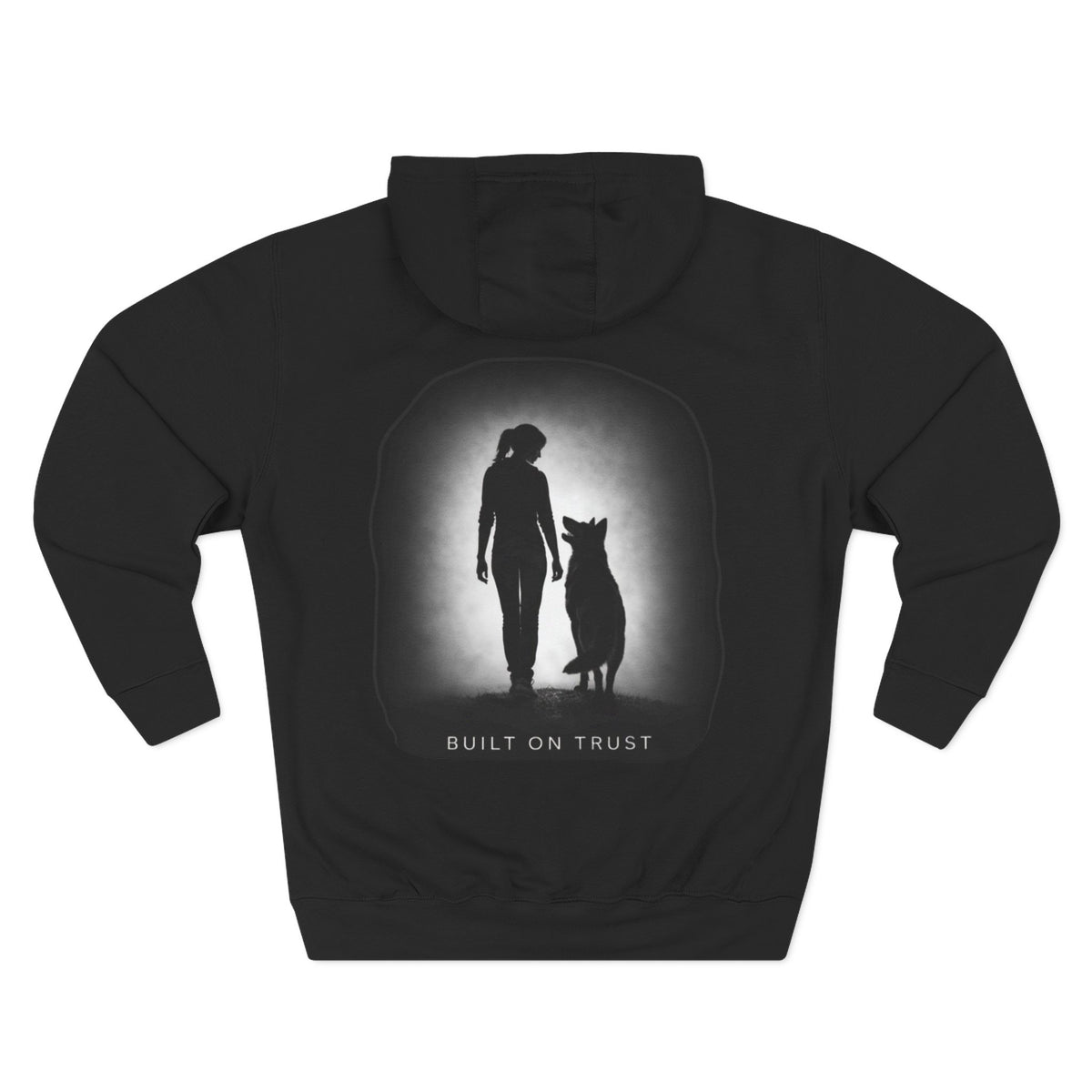 Built on Trust Hoodie — Silhouette K9 Handler Dog Lover Fleece Pullover