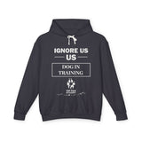 Dog In Training Hoodie — "Ignore Us" Puppy Training Sweatshirt for Dog Owners