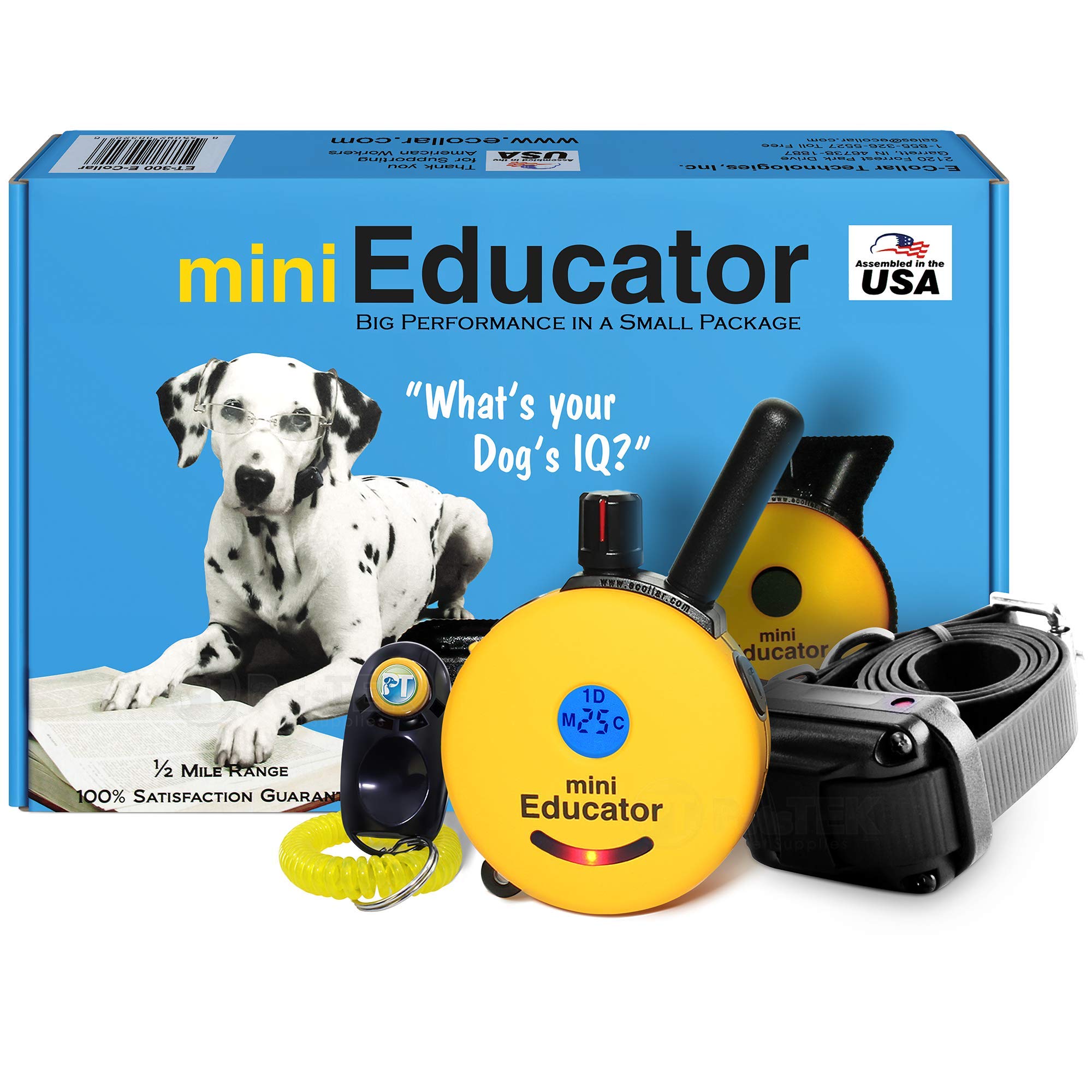 Mini Educator remote collar blue box